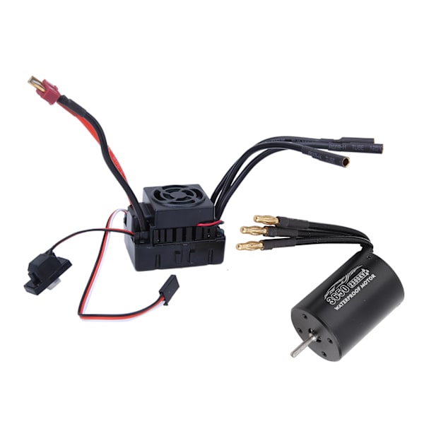 Surpass Hobby 3650 Borstlös Motor 60A ESC Svart Vattentät Set Passar för 1/10 RC Bil(2300KV )