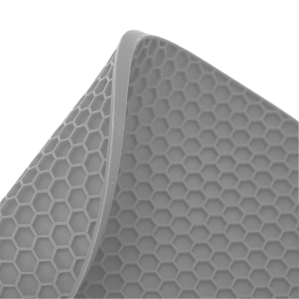 Rund Form Matta Livsmedelsgodkänd Förtjockad Silikon Placemat Isolering Pad Mikrovågsugn Matta Grå