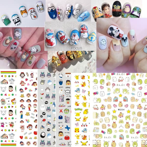 Söpöt lapset kawaii kissa Crayon Shinchan sarjakuva kynsitarra