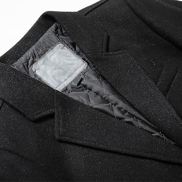 Mænds Lang Trenchcoat - Klassisk Enkeltbrystet Frakke