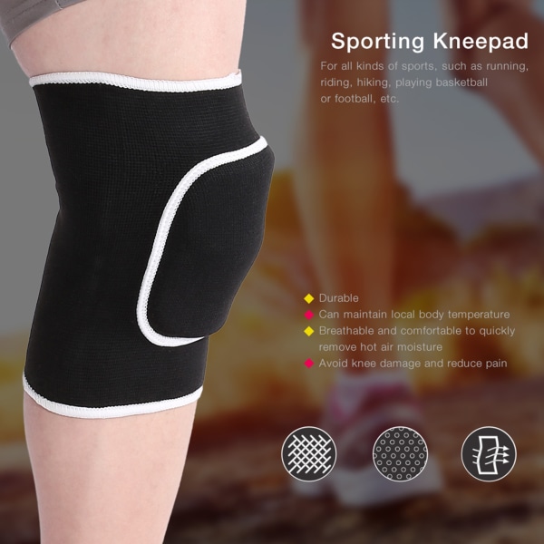 Sport Patella Støttebelte Volleyball Fotball Basketball Knebeskytter Fitness Knebeskytter Svart