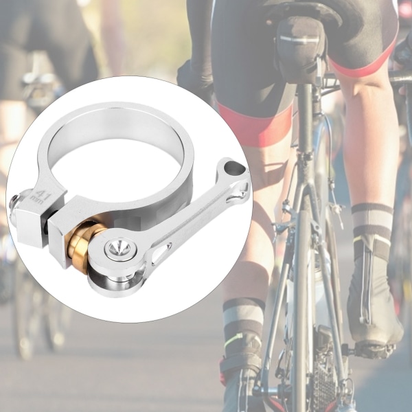 CNC aluminiumlegering Quick Release Cykelsits Rör Clip Cykel Sadelstolps Clamp (silver)