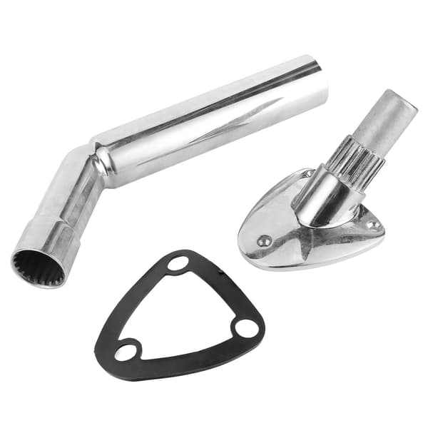 Poleret fiskestangholder Outrigger med dæksmontering Marine Yatch Stang Rustfrit stål Hold Rør 40mm