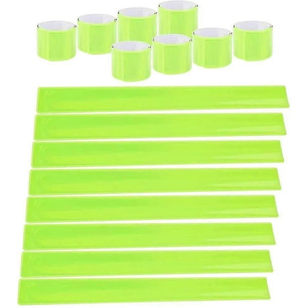 10-pack Reflexspänne Fluorescerande Ram Armband Reflexbälte Säkerhetsbälte Cykling Jogging