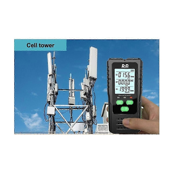 3-i-1 Elektromagnetisk Felt Strålingsdetektor Tester EMF Meter Multifunksjonell Bærbar Radiofrekvens Varslingsmåler