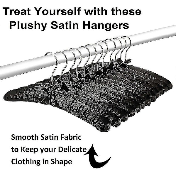 Satin Vadderade Galgar med Guldkrokar - 38 cm - Perfekt för Bröllopsklänningar, Kläder, Jackor, Kostymer