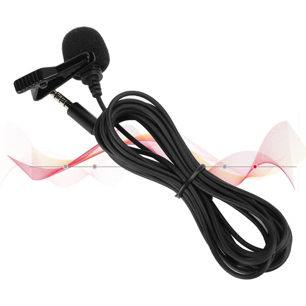 2 STK Mini 3,5 mm krageklipsmikrofon forhindrer støy for mobiltelefon/PC-opptak