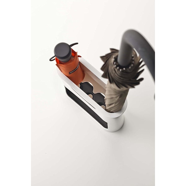 Hjemme Oval Paraply- og Stokkholder | Kompakt Design | Plast | Hvit