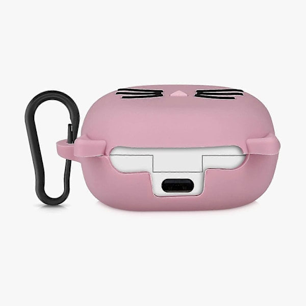 Høretelefonetui kompatibelt med Samsung Buds Live / Buds Live Pro Universal - beskyttende silikonecover - sort - lys pudder