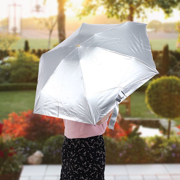 Mini kannettava UV-säteilyltä ja sateelta suojaava sateenvarjo naisille, 5-taittoiset aurinkovarjot