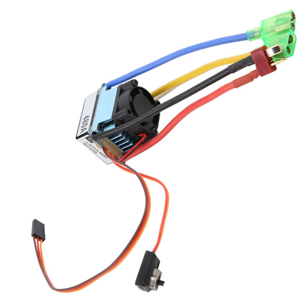 Vanntett 480A Dual-Way Børstet ESC 5V 3A BEC Elektrisk Fartskontroller for 1/8 RC Biler