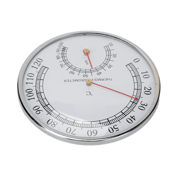 Termohygrometer 2 i 1 0-120°C Bastu Rumstermometer Hög noggrannhet Klarskala mekanisk inomhushygrometermätare