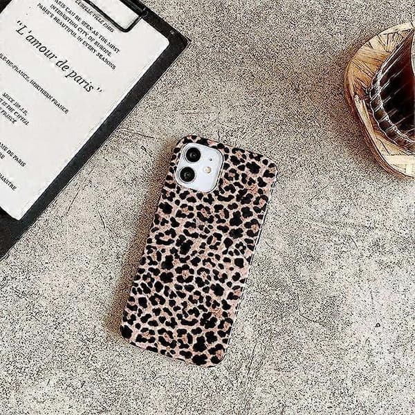 Leopard Cheetah Pattern Phone Case for iPhone 12 Promax Girly Design Soft Flexible Protective Luxury Rubber Gel Back Cover (iphone12Promax)