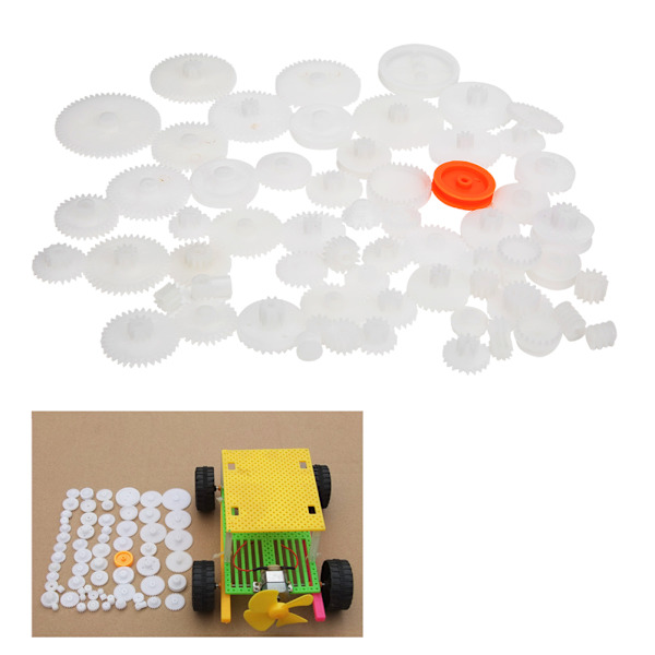 64st plast kuggremsremskiva axelhylsa set DIY Robot modell leksakstillbehör
