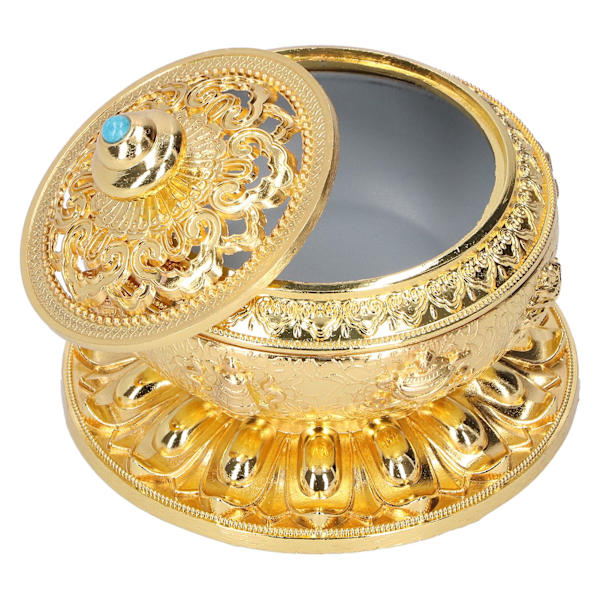 Røgelseholder i zinklegering, brænder i antik stil, ornamenter til hjemmet, kontor, meditation, guld, mellemstørrelse