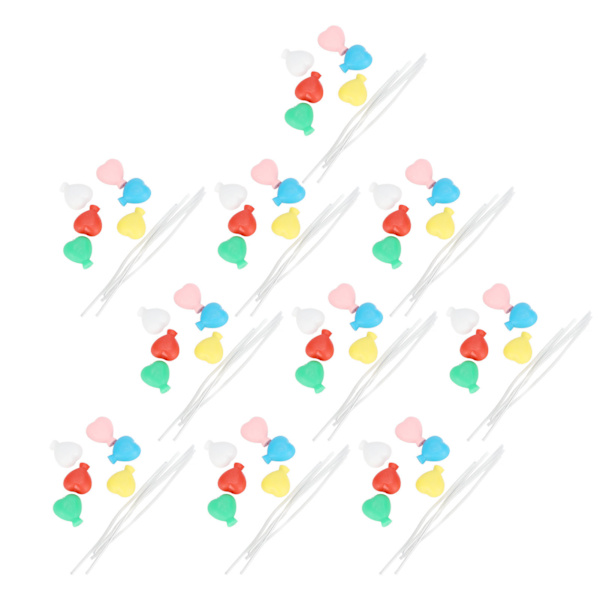 60 stk. Dukkehus Farverige Balloner Dekoration Eksklusive Miniature Dukkehus Tilbehør Hjerteform