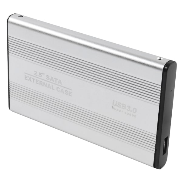 Hårddiskhölje 2,5 tum 4TB LED-indikation Aluminiumhölje Hot Swappable 5Gbps USB 3.0-port Extern HDD- case Silver