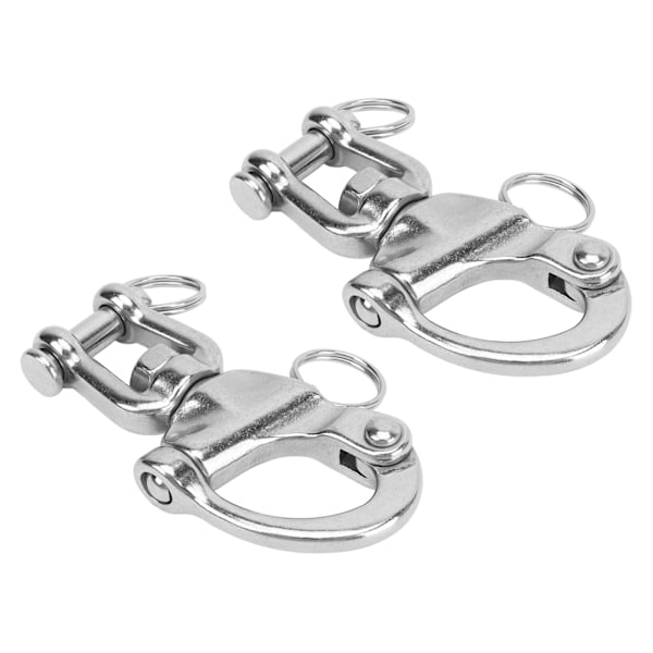 2 stk. Snap Shackle 316 Rustfritt Stål Hurtigutløsning Høy Styrke Universal for Seilskuterigging 87mm
