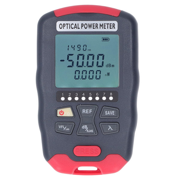 20KM Fiberoptisk Effektmeter Rød Lys VFL Visuell Feilsøker Nettverkskabel Tester LED Lys Optisk Meter -70 - +10dbm Effekt Måleområde