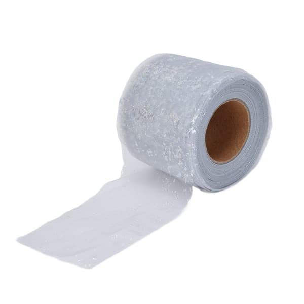Tylltyg 25 Yards 6cm Polyestermaterial Lätt Bärbara Tyllrullar för Kläddekoration Grå