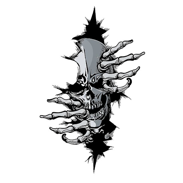 Skull Horror Decal Sticker til biler, 12x18cm Automotive Vehicle Sticker