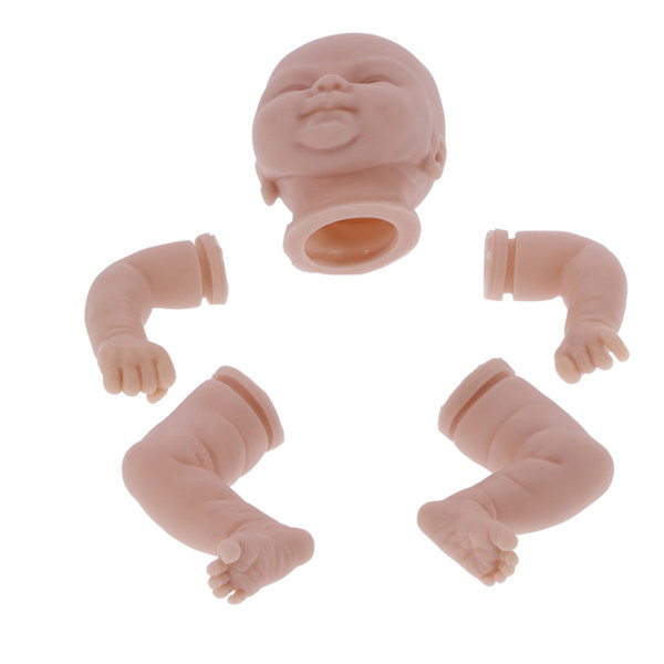 Simulering Omålad Reborn Dockkit Vinyl Oavslutad Babydocka Gjutform Delar Set 17 Tum