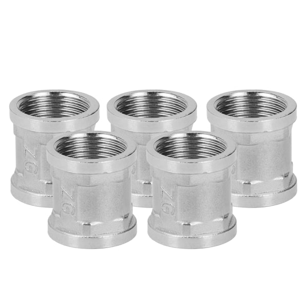 5 stk. 3/4 hun gevind x 3/4 hun gevind rustfrit stål gevindrør fittings til VVS-gas