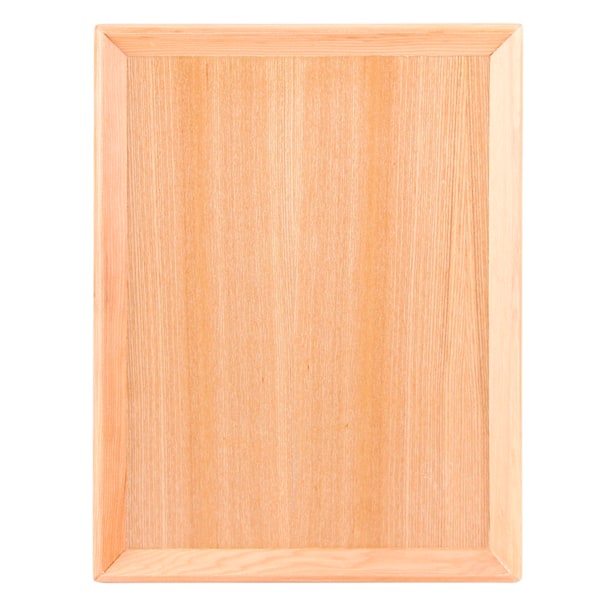 Rektangulär bricka i trä för servering av te och mat, bricka för restaurang, hem, hotell, tehus, medelstorlek 36,5 x 27 cm
