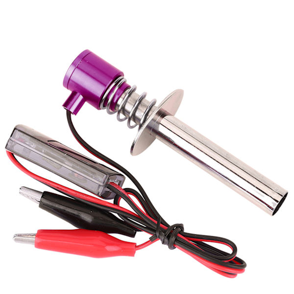 6V -24V elektroniskt glödstift Starttändare Passar för Nitro RC bilmotor (lila)
