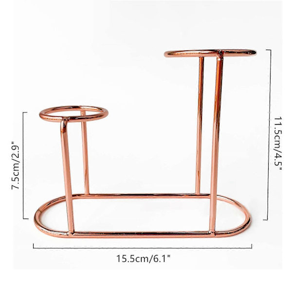 Glasboll Ställ Heminredning Järn Centerpiece Utrymmesbesparande Sockel Bollhållare Roséguld