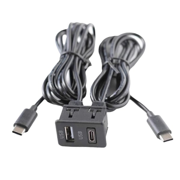 Bil Android Navigationsmaskin Dubbel TYPE-C Ingång till USB+USB-C Panel