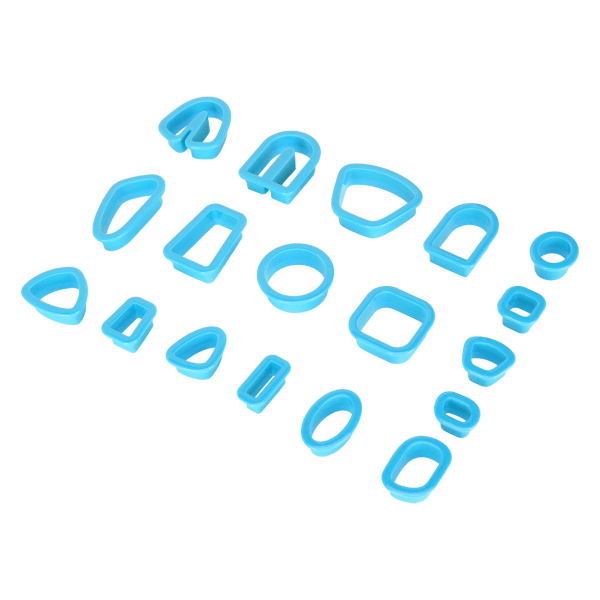 Polymer Clay Cutters Sæt Øreringe Kroge Kort Jump Rings DIY Clay øreringe Cutter Kit til smykkefremstilling blå