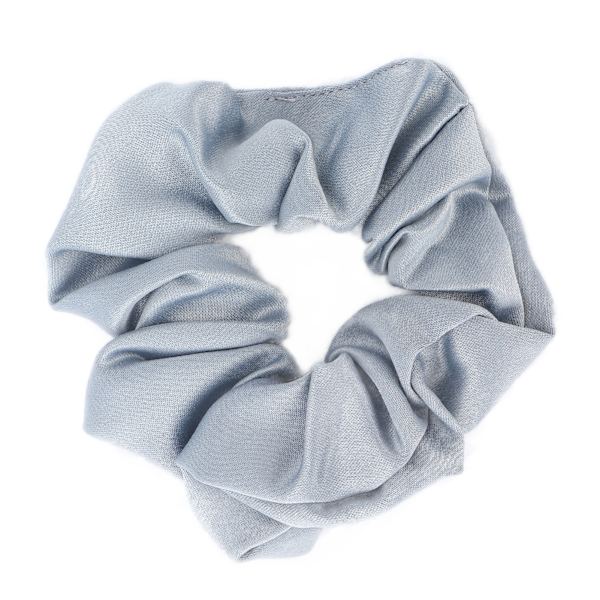 Elastiska hårscrunchies enfärgade mjuka tyghårband scrunchies håraccessoarer för flickorSilvergrå