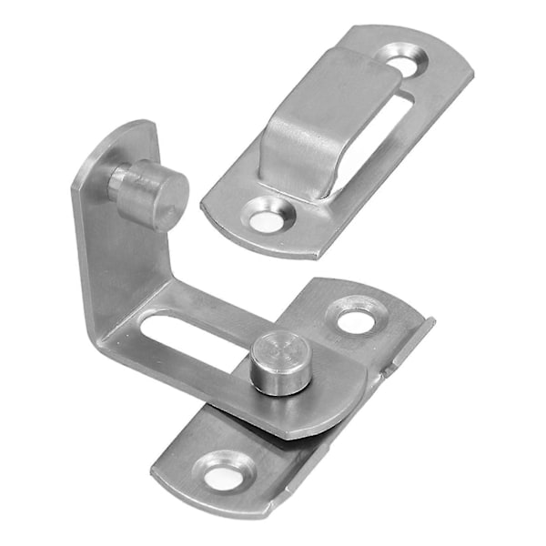 4 Set Flip Dörr Skjutreglar Silver 90 Rostfria Ståldörrar Spänne för Mötesrum