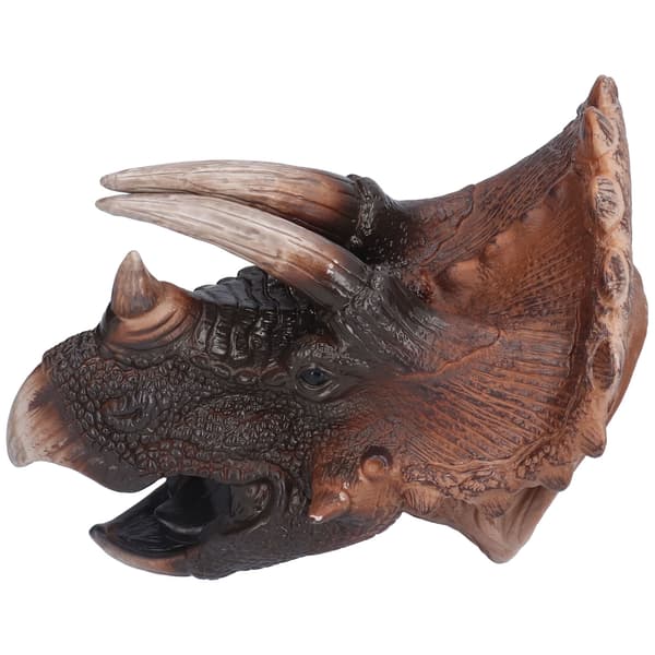 Triceratops-docka i gummi, giftfri, hållbar, handmålad, Triceratops-handdocka