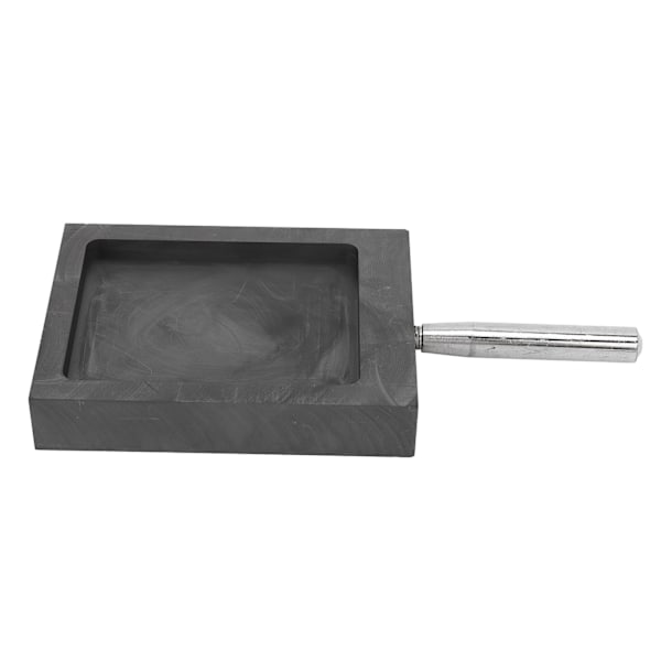 Grafittstøpeform Metallbarrestøpeform Digel med Håndtak for Smelting Raffinering Gull Sølv Kobber 4,13 X 3,15 X 0,39in