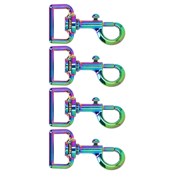 4 kpl karabiini avaimenperä kiiltävä kiiltävä jousi solki muotoilu kiillotus hoito kompakti kannettava leike DIY koristeluun 32mm