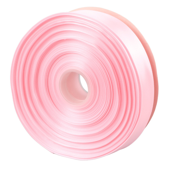 Pink dobbeltsidet polyesterbånd 100yd længde 1,57in bredde blødt stof bånd til indpakning af slik kage