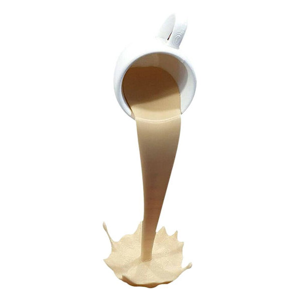 Nyhet Flytende Kaffe Kopp Skulptur Resing Kaffe Kopp Flytende Søl Kaffe Kopp Skulptur for Hjemme Skrivebord Ornamenter Dekor