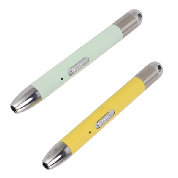 Diamantmålning Pen Set Pack Kit Tillbehör Verktygssats med Utbytbara Huvuden Halkskydd Matta Vax Organizer Gul Grön