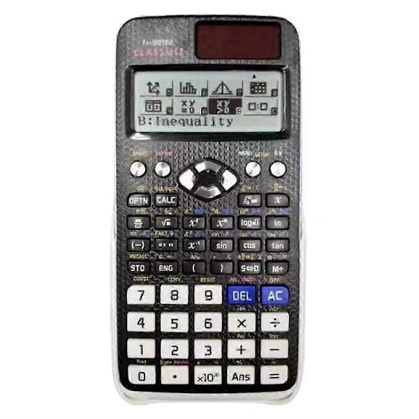991EX Videnskabelig Lommeregner Digitalt Stort Display 696 Funktioner kompatibel med Mellemhøj Skole Solar Scien