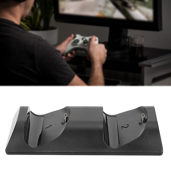 Trådlös spelkontroll Konsol Gamepad LED Dubbel laddning Laddningsstativ Bas för PS4 SLIM PRO