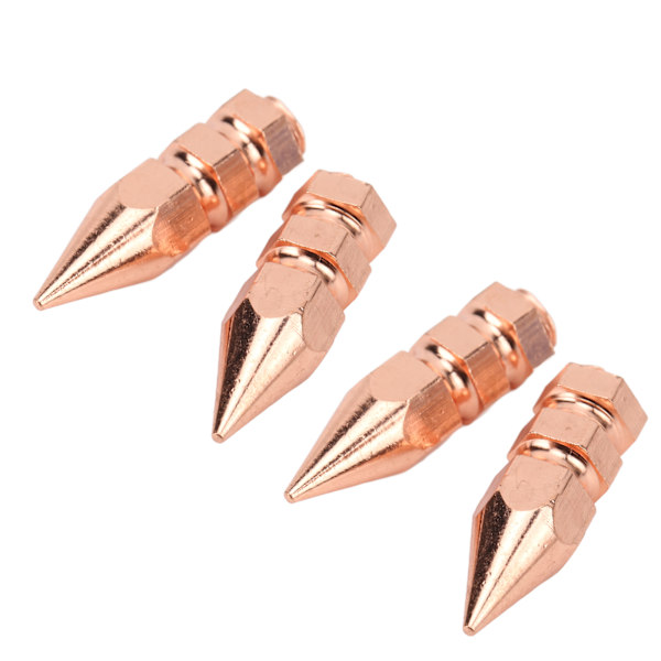Klädspikar Roséguld Dubbellager Hexagon Mässingskon Spikes DIY Hantverk Punkstil Spike Nitar för skor Paket 9x30MM