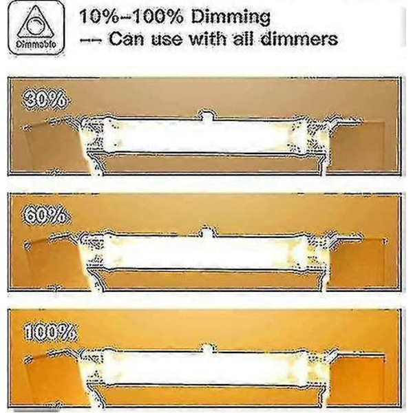 R7s Halogenpære 118mm 200w 230v - Pakke med 5, dimbar halogenstavlampe for byggelyskaster, arbeidslandskapslys