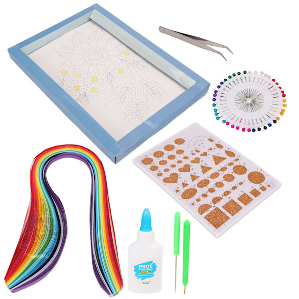 Papper Quilling Kits Rullpapper Quilling Papper Målning Färgat Papper Strip Verktyg Set DIY Hantverk Handgjord Set