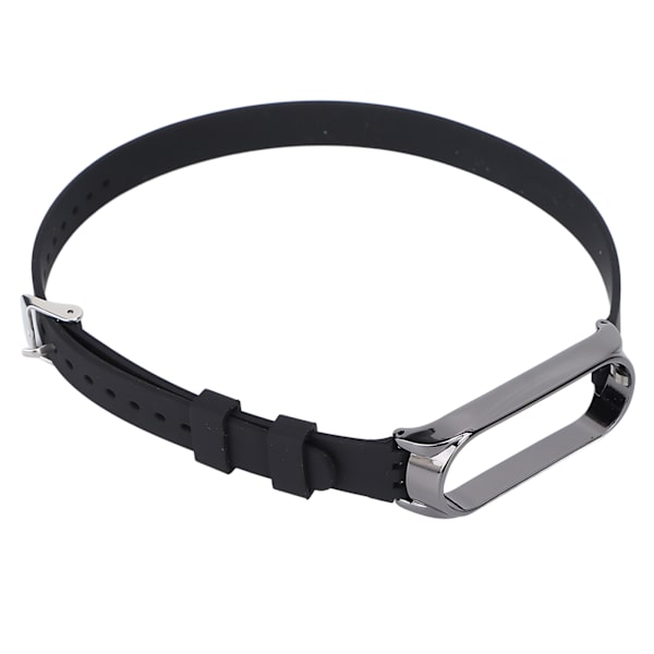 Rem for Xiaomi Mi Band 6/5 NFC med metallspenne i silikon, svart