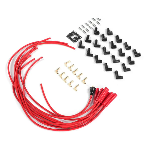Universal tændrørskabelstøvlesæt 4040R 8 mm diameter ledningsnet rustfri stålterminaler