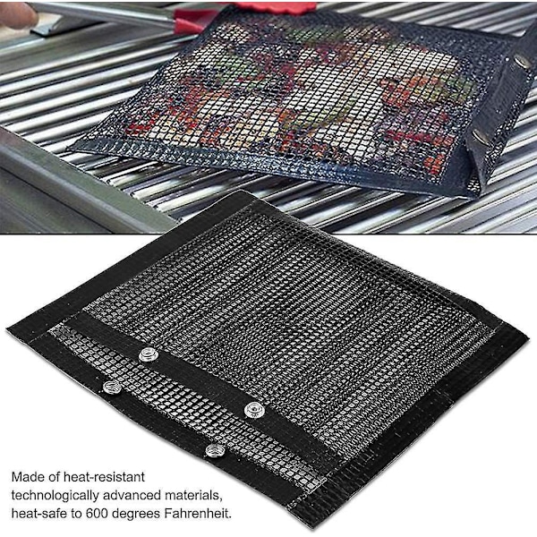 Gjenbrukbar Grillnettpose Non-stick BBQ- og Bakevesker Varmebestandige Matlagingsposer Egnet for Airfryer Gassgrill