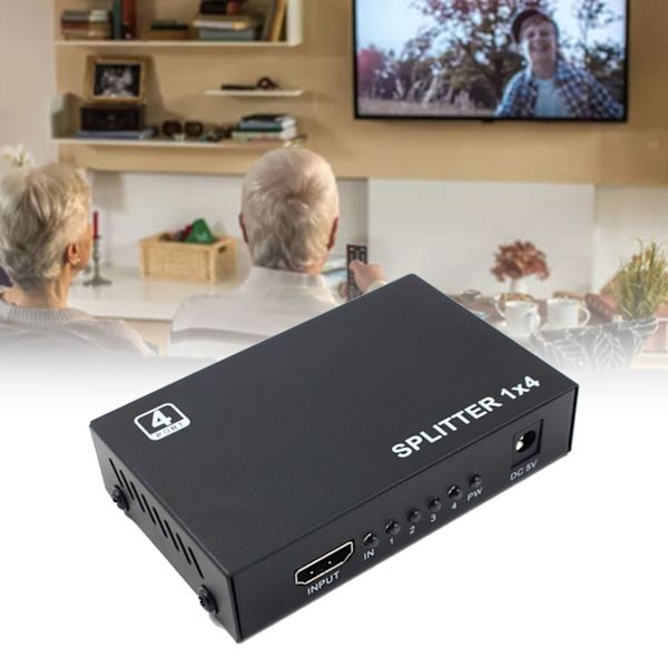 HD Multimedia Interface Splitter 1 ind 4 ud Plug and Play HD Multimedia Interface Switcher til projektorer DLP LCD HDTV'er
