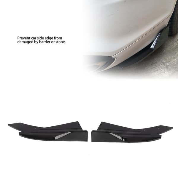 Bagspoiler Kofanger Læbe Diffuser Splitter Canard Beskytter Sideskørt Blank Sort ABS Universal Body Kit til Biler